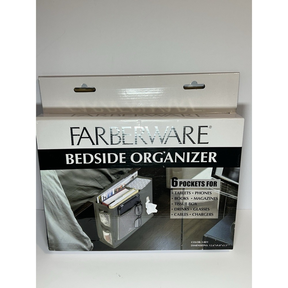 Bedside Storage Organizer, Bedside Caddy, Storage Organizer, TV Remote 6 Pockets